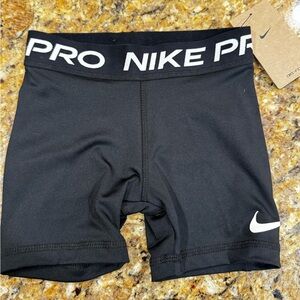 Nike Pro Dri Fit Black Compression Shorts Youth M 5/6 years old
